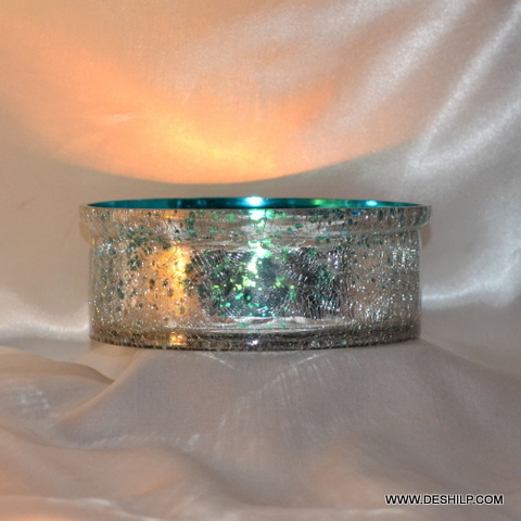 White Colored Small T Light Candle Holder - Color: Green