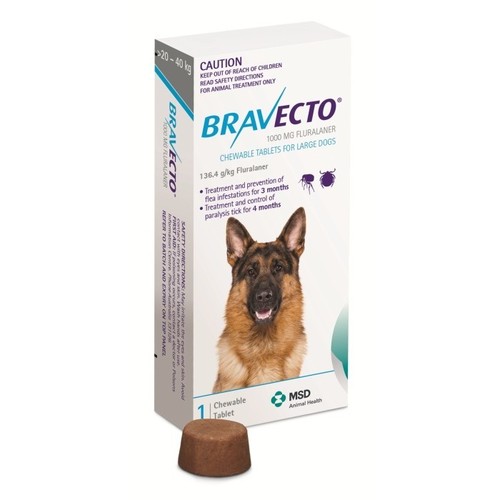 BRAVECTO 1000MG (20-40KG)-FLURALANER 1000MG