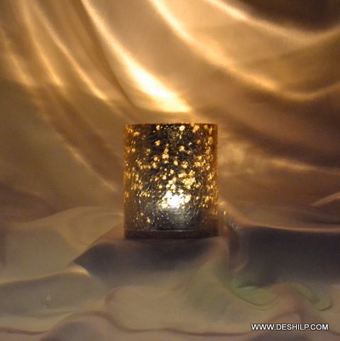 Silver T Light Candle Votive