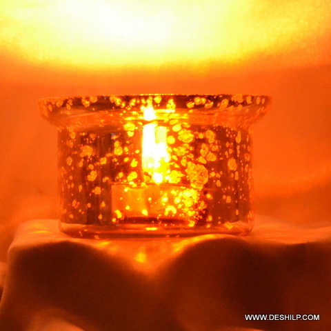 LustroGlow Silver Votive