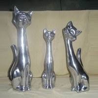 Aluminum Cat Sculpture