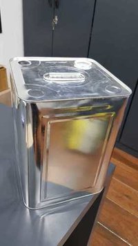 Silver Oil Tin Container