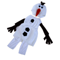 Comfy Deluxe Plush Adorable Child Olaf Halloween Costume For Toddler Kids Favorite Cartoon Movie Snowman Party Dress-up 18m-7y