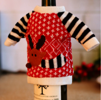 Smiry New Arrive Christma Cute Cartoon Elf Red Wine Bottle Holders Cover Bags Kids Gifts Bags Decoration Christmas Accessories