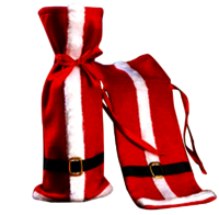 1pcs Christmas Red Wine Bottle Covers Santa Claus Clothes With Belts Cover for Bottles Xmas Festival Party Dinner Gift