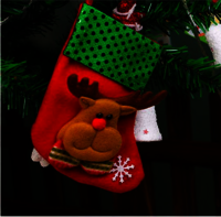 Smiry 4pcs/Set Cartoon Christmas Tree Santa Socks Hanging Ornaments Decoration Fairy tale Christmas Festival Decoration Crafts
