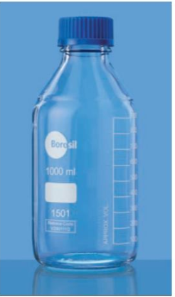 Bottles, Reagent, Graduated With Screw Cap and Pouring Ring