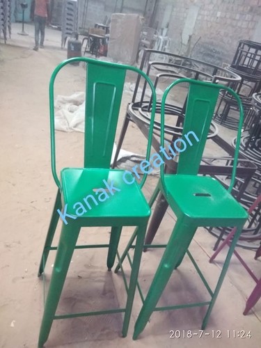 Handmade Industrial Green Metal Tolix Chairs