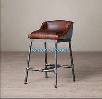 Comfortable leather seat top bar chairs