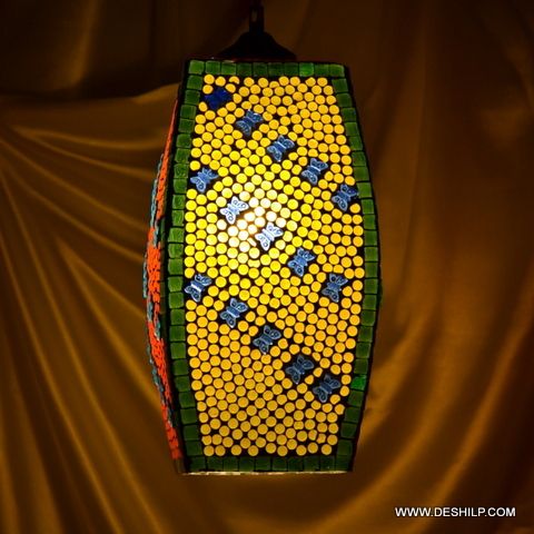 Dholak Shape Glass Wall Hanging