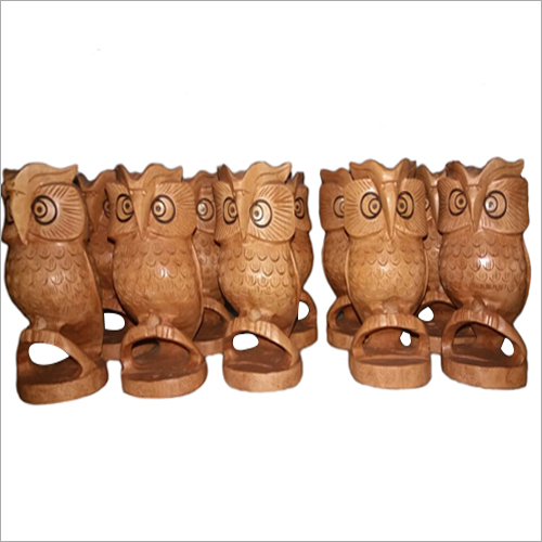 Polished Wooden Owl Brings