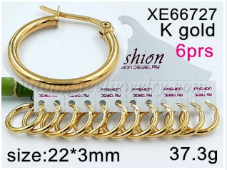 Hoop Earrings, 316L Stainless Steel Hoop Earrings in Gold Plated for Women Girls By GLOBALTRADE