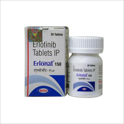 Erlotinib Erlonat - 150 mg Tablets | Effective Treatment for Pancreatic & Lung Cancer, Inhibits Tyrosine Kinase, Metabolized in Liver, High Bioavailability, Bulk Availability, Store in Cool & Dry Place
