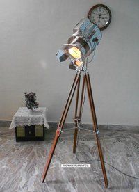 Designer Nautical Spot Light Tripod Floor Lamp Searchlight Home Decor