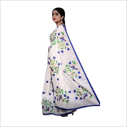Cotton Embroidery Saree