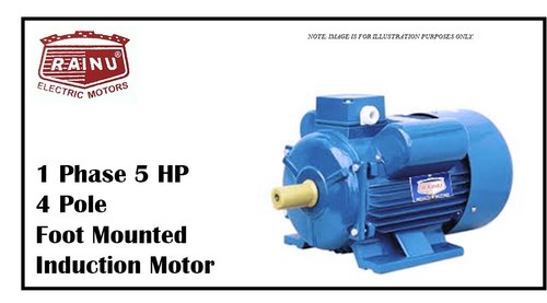Blue 1 Phase 5 Hp Cast Iron Motor
