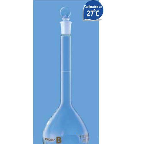 Volumetric Flasks With Interchangeable Solid Glass Stopper