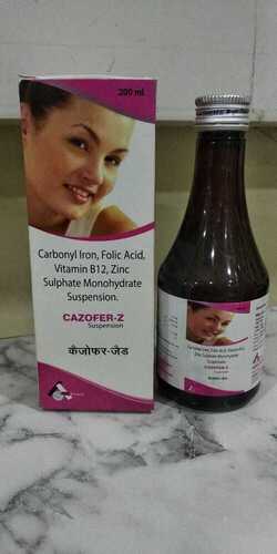 Carbonyl Iron Folic Acid Vitamin B 12  Zinc sulphate Monohydrate Suspension