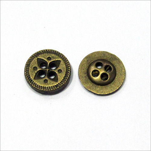 Metal Flower Button