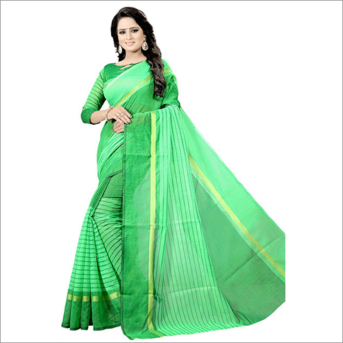 Green Ladies Partywear Sarees