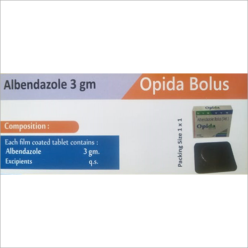 Albendazole Tablet - 3 Gm, Tablets in Moisture-Free Packaging, Store in Dry Place