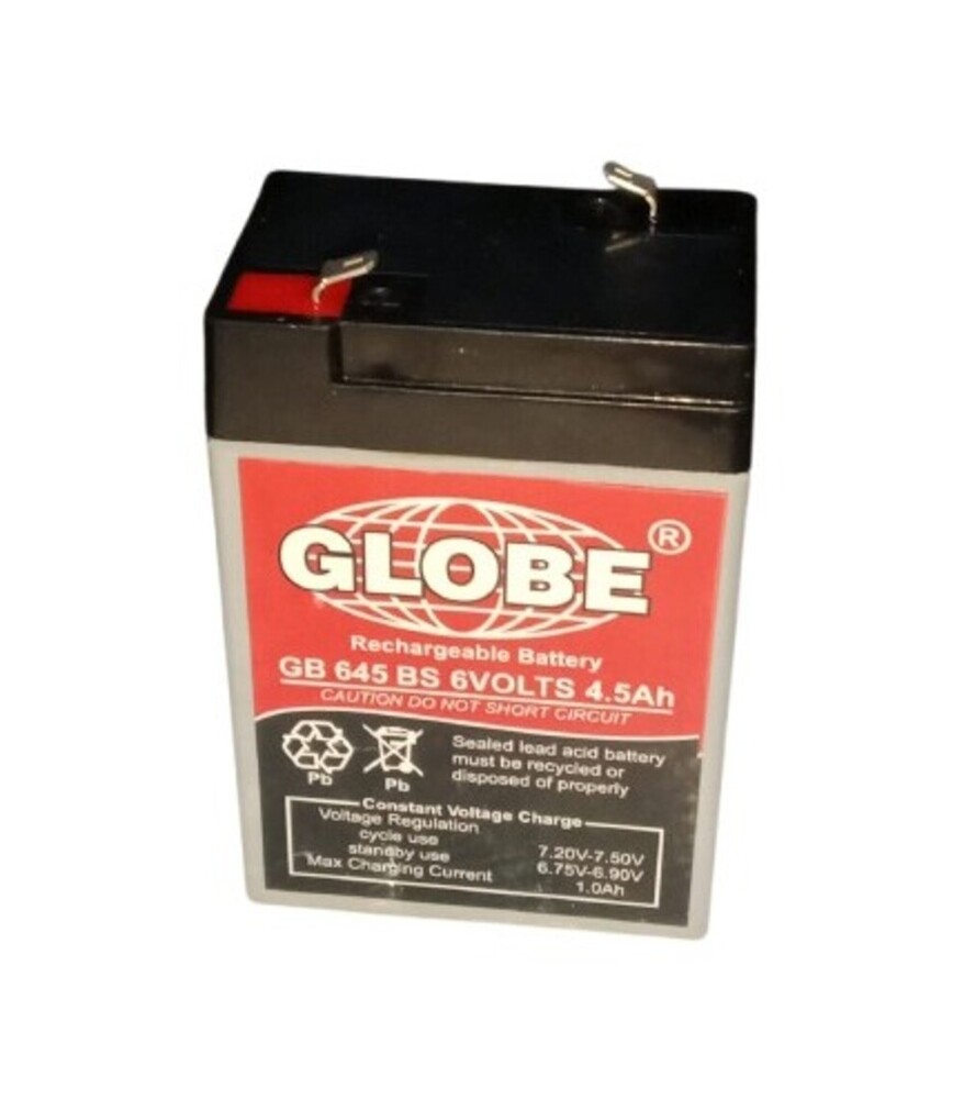 6 VOLTS 4.5 AH BATTERY FOR USE IN WEIGHING MACHINES, EMERGENCY LIGHTS, SOLAR LANTERNS