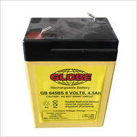 6 VOLTS 4,5 AH BATTERY FOR USE IN WEIGHING MACHINES, EMERGENCY LIGHTS, SOLAR LANTERNS