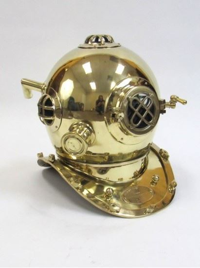 Diver Helmet Mark Five Solid Brass Plain