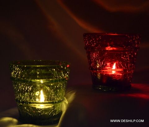 Creak Glass Colorful Votive