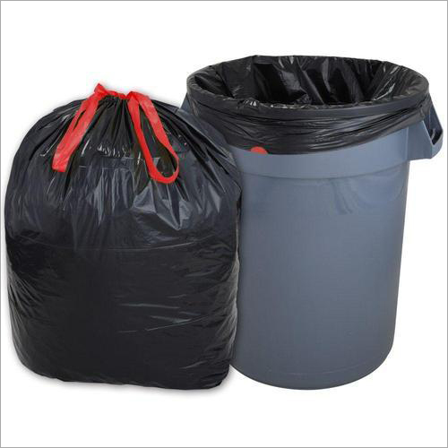 Black Draw String Dustbin Bags