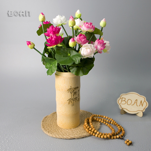 Artificial 6/8/9branches lotus Plastic flower for floral Decoration