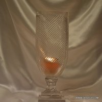 Crystal Glass Hurricane Candle Holder