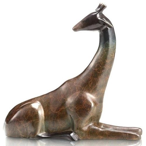 Uv Resistant Bronze Animal Sculpture Giraffe