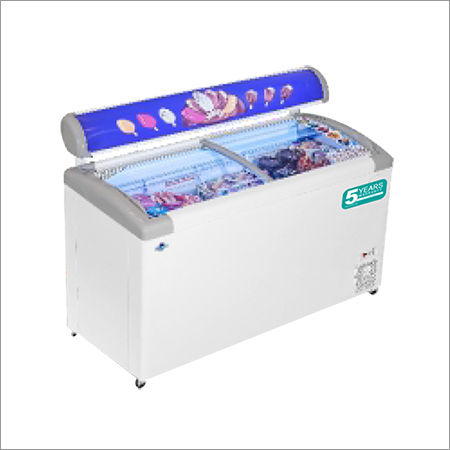 Inclined Curved Glass Top Freezer