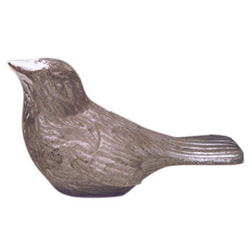 Silver Decorative Sparrow Sculpture