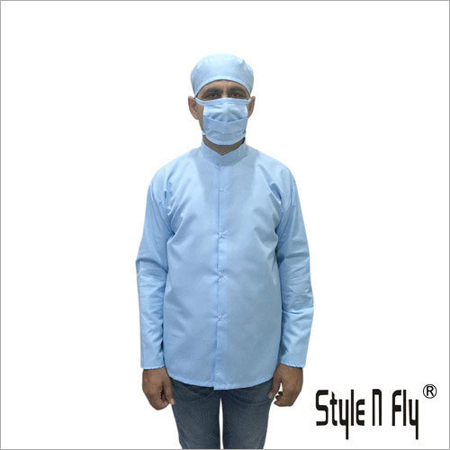 Apron Male With Male Cap & Mask Collar Type: O-Neck