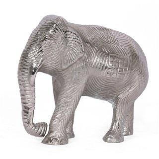 Idol Aluminum Animal Figurine Handmade Elephant Statue Home Decor