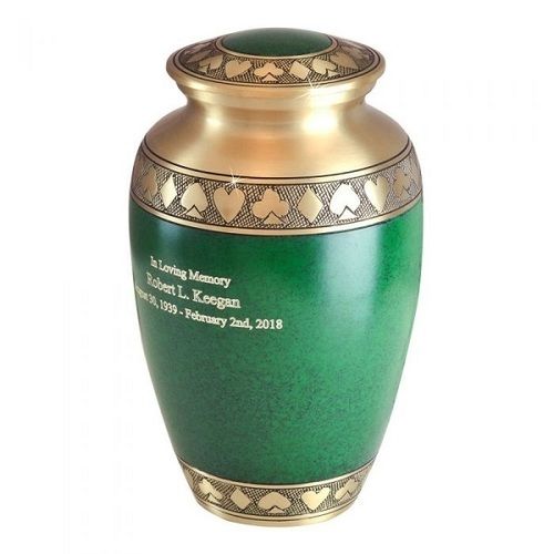 New Green Poker Brass Urn