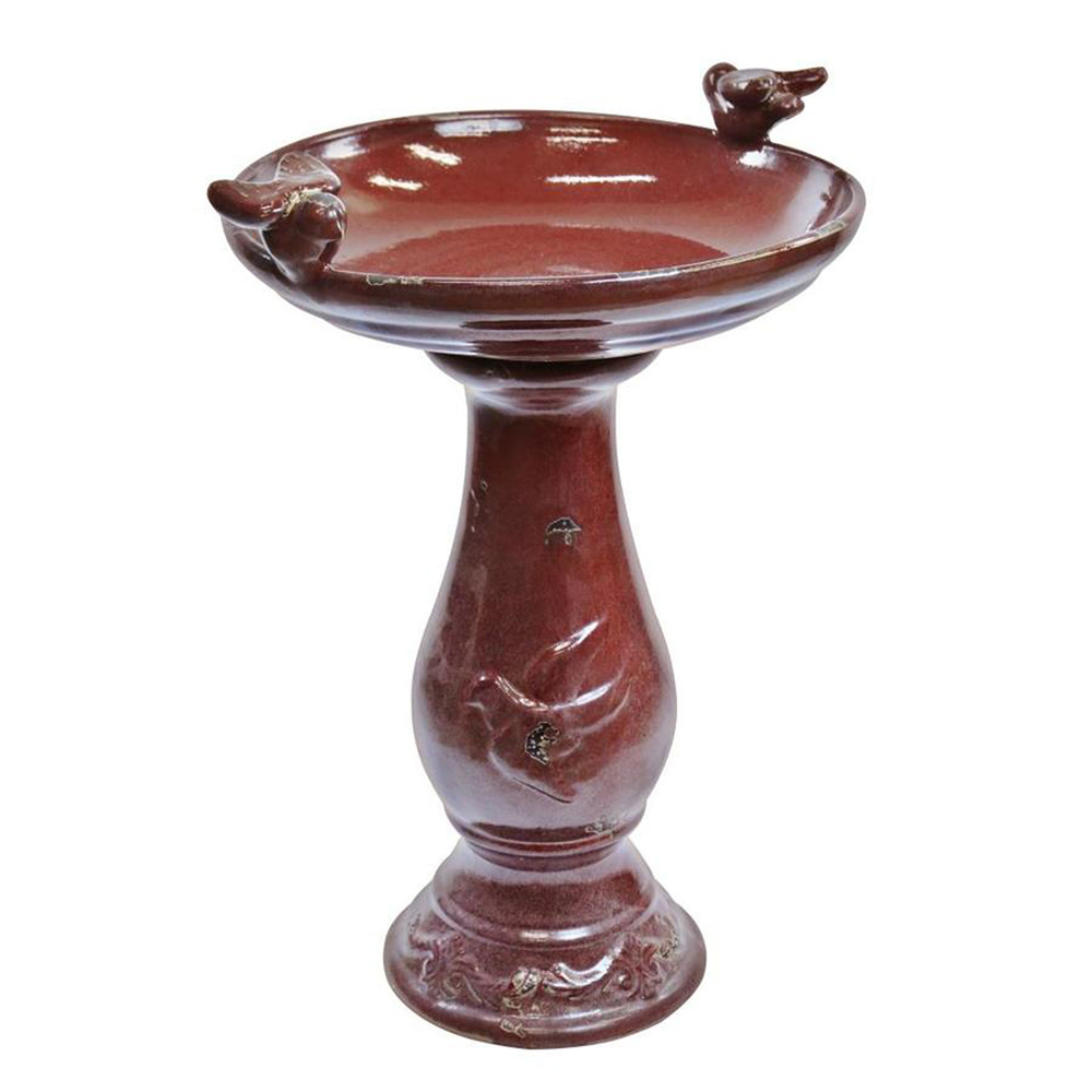 Round Ceramic Birdbath