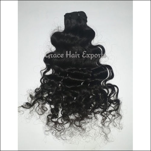 Black Curly Weft Hair