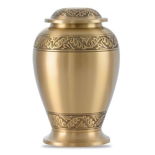 Pershing Feather Brass Urn New