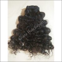 Natural Brown Curly  Hair Extensions