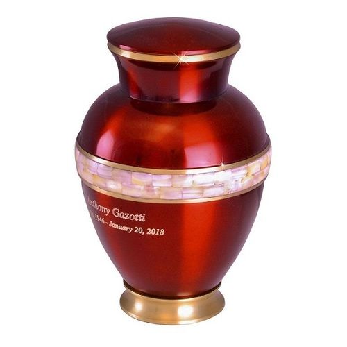 Gorgeous Deep Love Mother of Pearl Urn