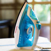Commercial Steam Iron - Plastic Material, 1200w Power | 360â° Swivel Cord, Variable Temperature Control, Self-cleaning, Even Steam Distribution