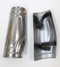 Hand Guard Armor Set - Steel Design, Silver Color | Classical And Modern Style, Adjustable Leather Straps, Custom Fit Greaves