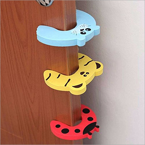 Animal Print Foam Door Stopper - Durable, 12x5 Inches | Stylish, Eye-Catchy Colors, Prevents Accidental Slips for Kids