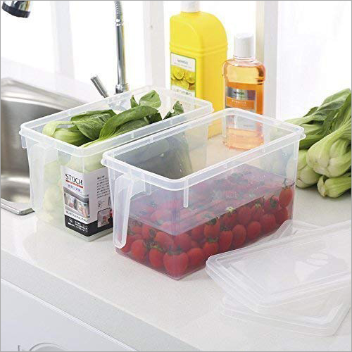 Multipurpose Fridge Storage Box - Thick Plastic Material, Durable Design for Organizing Fruits, Vegetables, Kitchen Items, and Ready-Made Foods