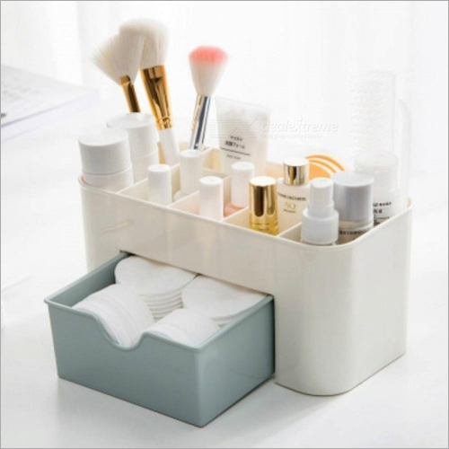 Plastic Cosmetic Multipurpose Organiser - Eco-Friendly Plastic, Customized Size & Color, Lightweight Design with Stackable Drawer | Durable and Versatile Storage Solution