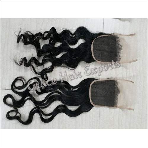 Transparent wavy lace closure