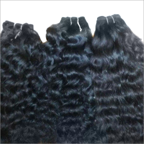 3 head machnine weft curly hair